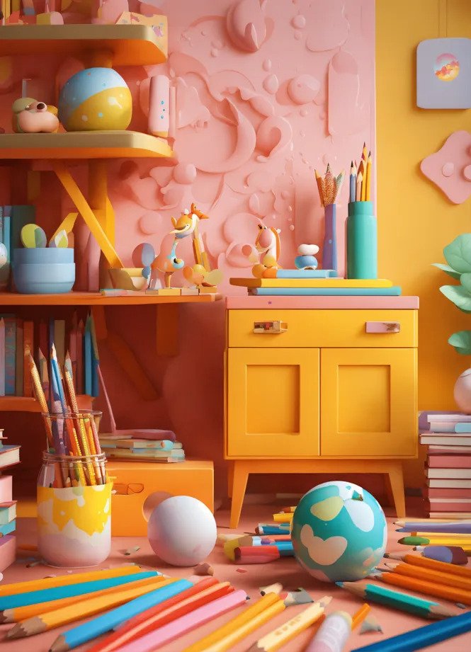 Decorate Study Table with Paper