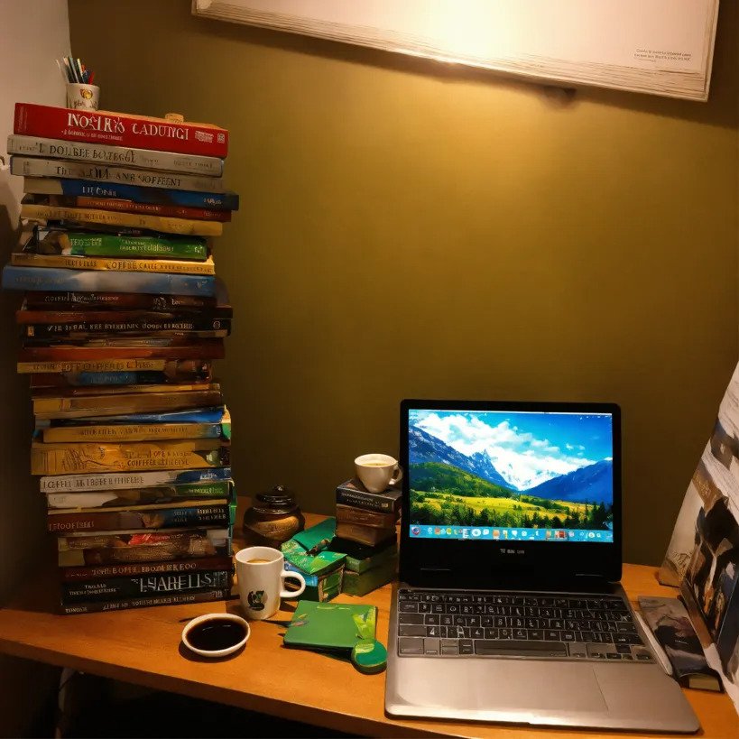 Books as monitor stands
