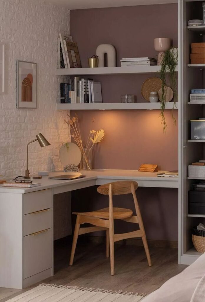 Where Should Shelves Be Above Desk? 