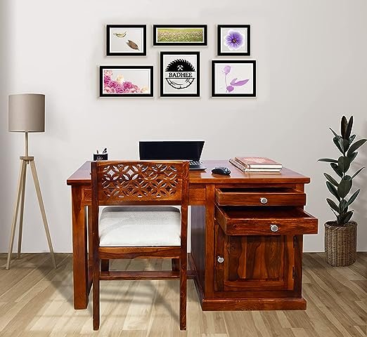 Wooden Study Table with Drawers