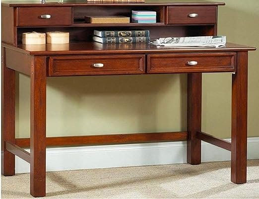 Chocolate brown study table with drawers