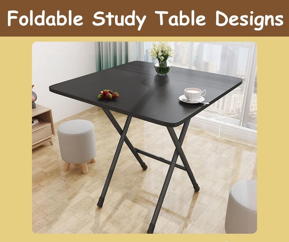 short Foldable Study Table Design
