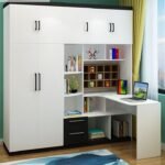 New Designs of Corner Wardrobe With Study Table