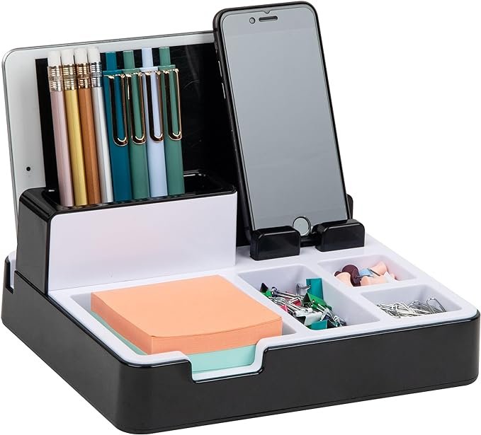 Desk Organizer with Built-in Charging Station