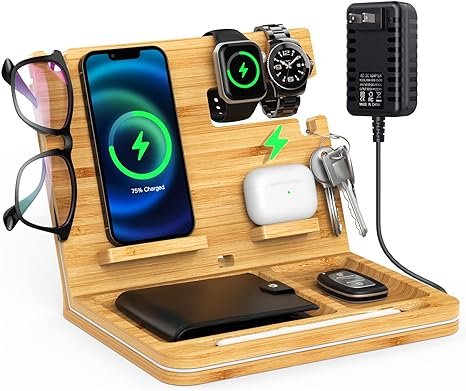 Desk Organizer with Built-in Charging Station